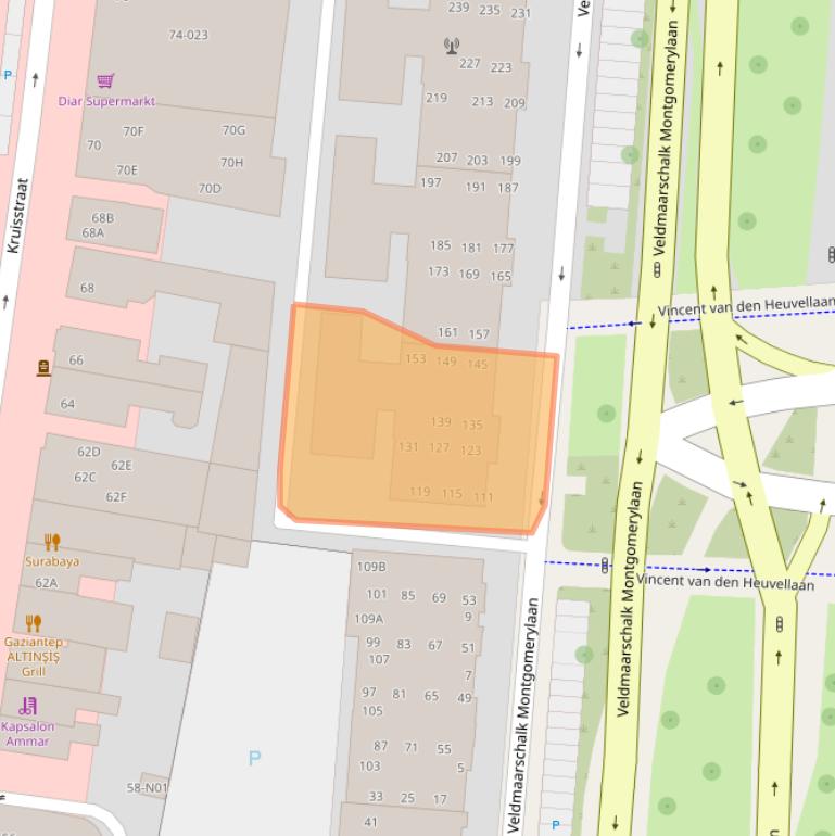 Kaart van postcodegebied 5612BB.