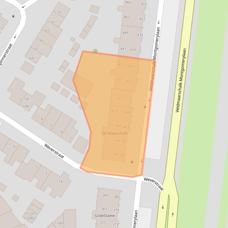 Kaart van postcodegebied 5612BJ.