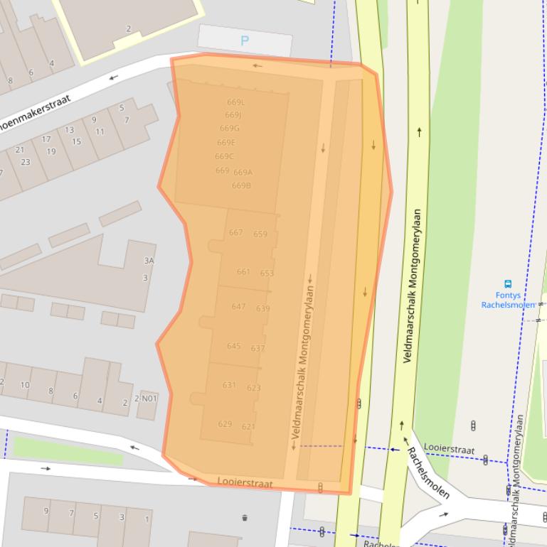 Kaart van postcodegebied 5612BP.