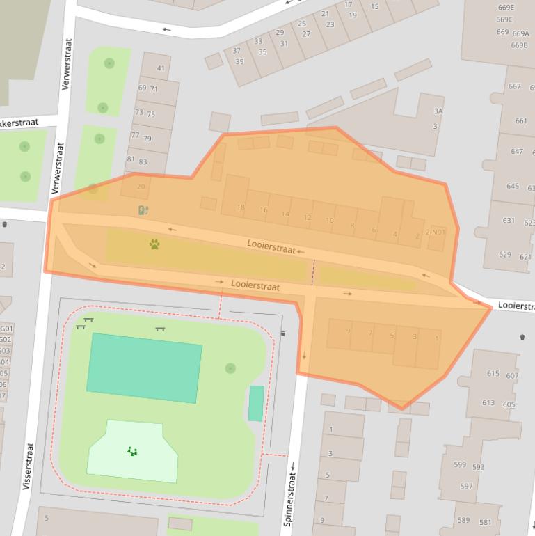 Kaart van postcodegebied 5612BR.