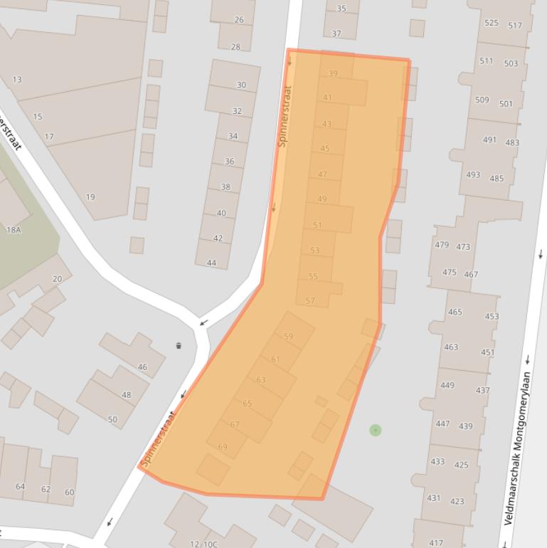 Kaart van postcodegebied 5612BW.