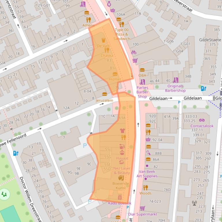 Kaart van postcodegebied 5612CD.