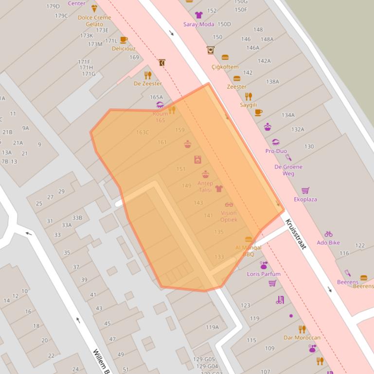 Kaart van postcodegebied 5612CG.