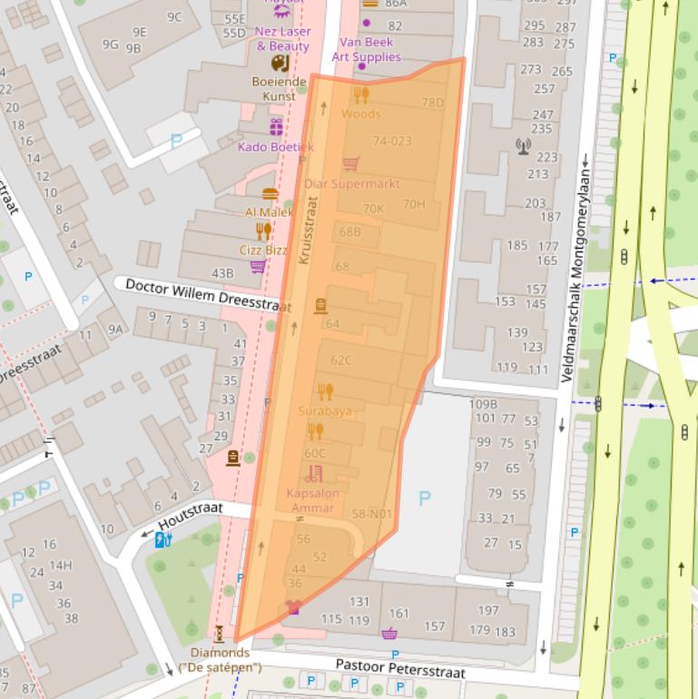 Kaart van postcodegebied 5612CJ.