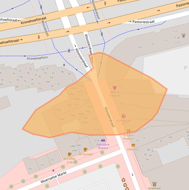 Kaart van postcodegebied 5612CT.