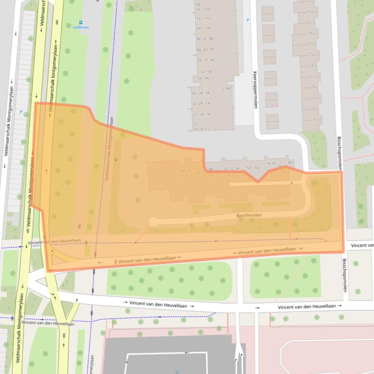 Kaart van postcodegebied 5612DA.