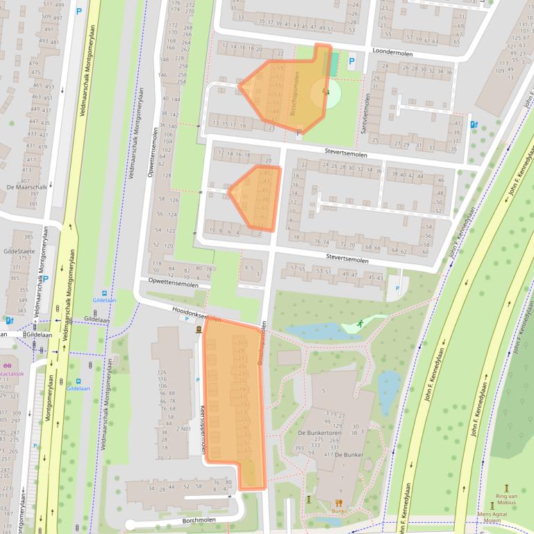 Kaart van postcodegebied 5612DC.