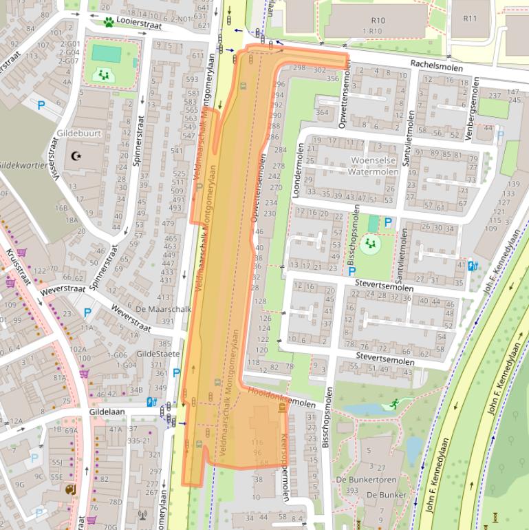 Kaart van postcodegebied 5612DE.