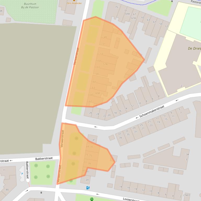 Kaart van postcodegebied 5612EA.