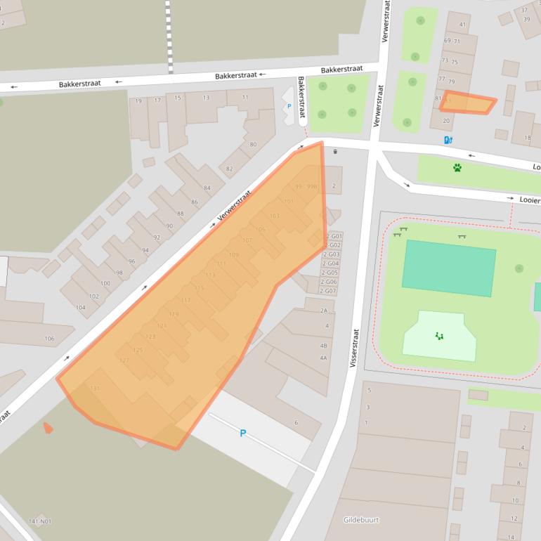 Kaart van postcodegebied 5612EB.