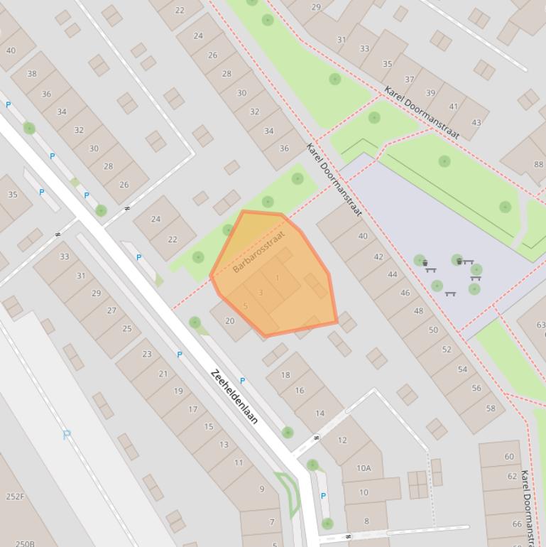 Kaart van postcodegebied 5612EX.