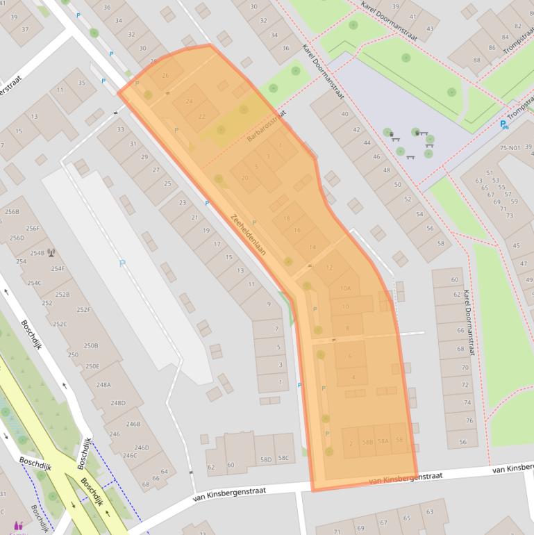 Kaart van postcodegebied 5612GG.