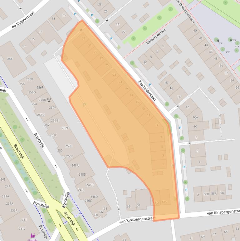 Kaart van postcodegebied 5612GH.