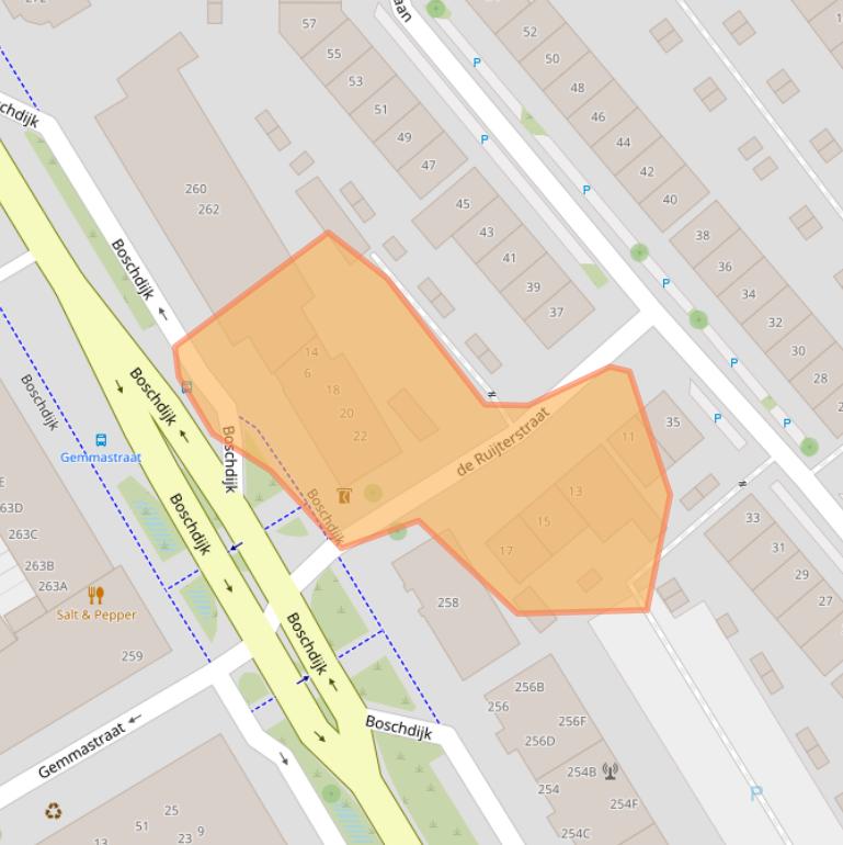 Kaart van postcodegebied 5612GJ.