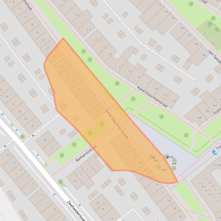 Kaart van postcodegebied 5612GK.