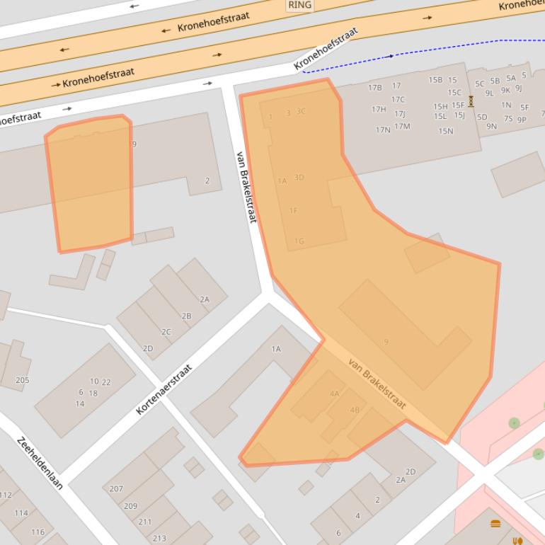 Kaart van postcodegebied 5612GP.