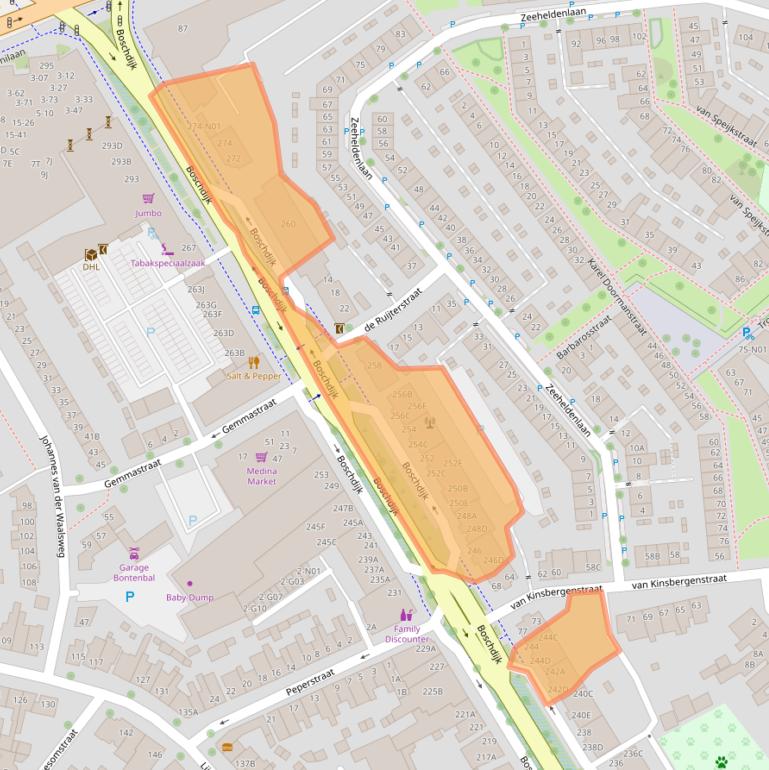 Kaart van postcodegebied 5612HJ.