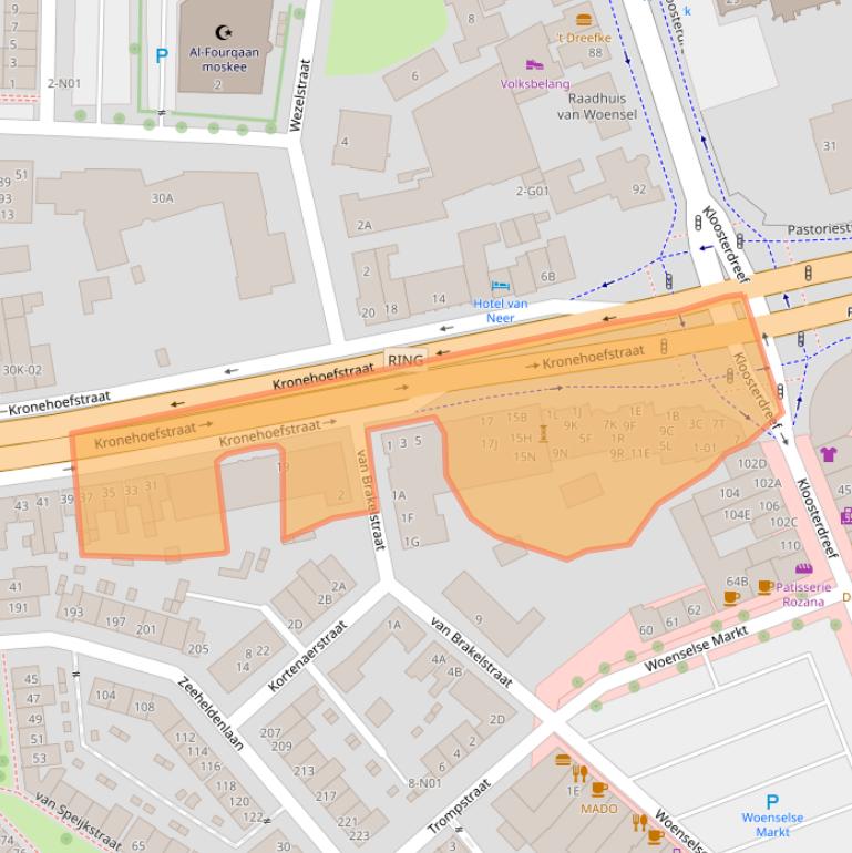 Kaart van postcodegebied 5612HK.