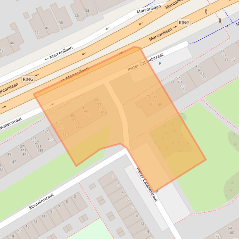 Kaart van postcodegebied 5612HP.