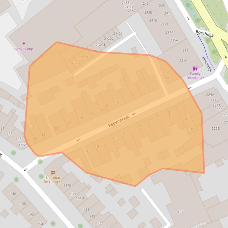 Kaart van postcodegebied 5612HV.