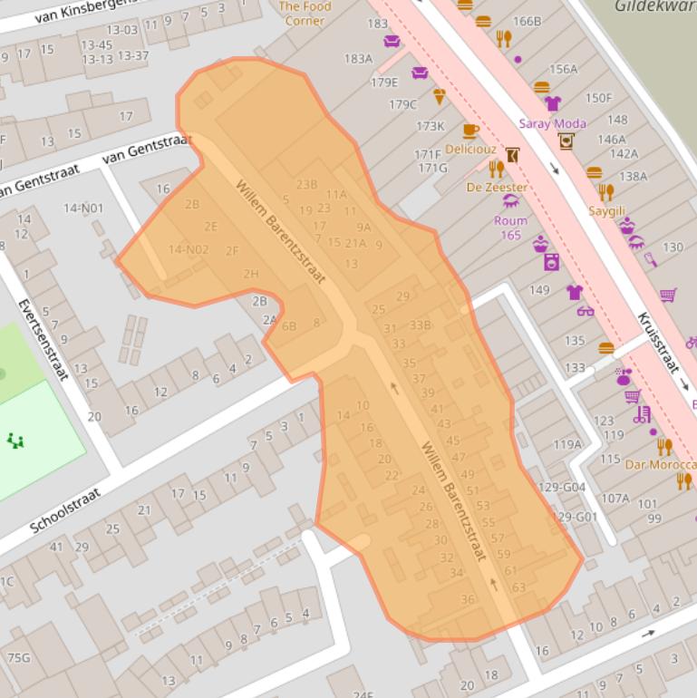 Kaart van postcodegebied 5612KL.