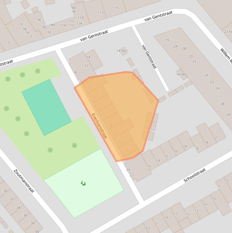 Kaart van postcodegebied 5612KP.