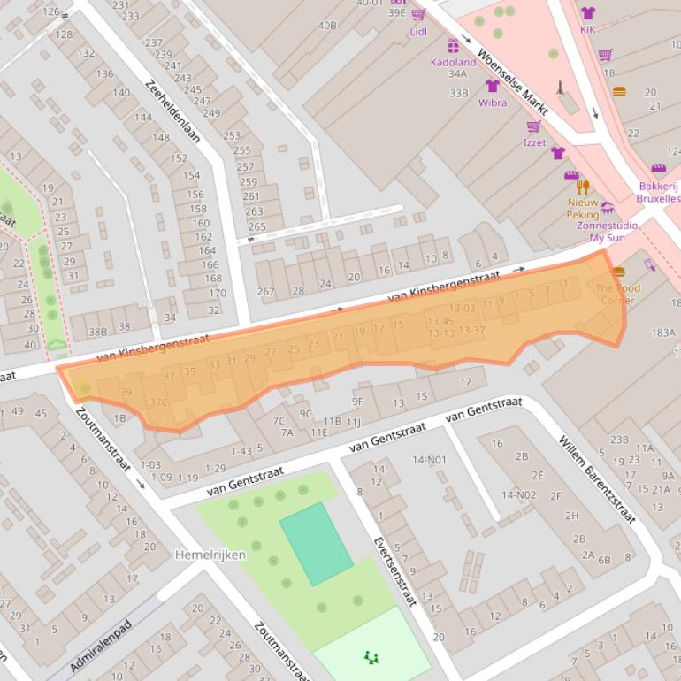 Kaart van postcodegebied 5612LK.