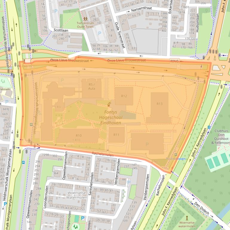 Kaart van postcodegebied 5612MA.