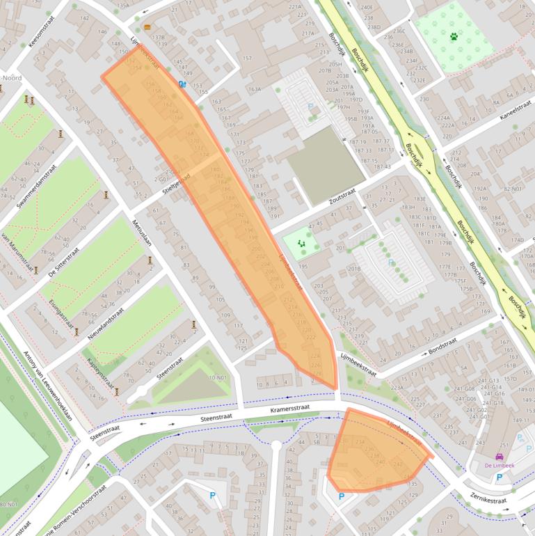 Kaart van postcodegebied 5612NJ.