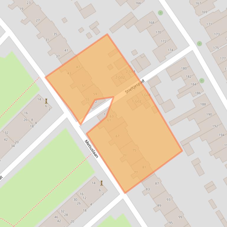 Kaart van postcodegebied 5612NP.