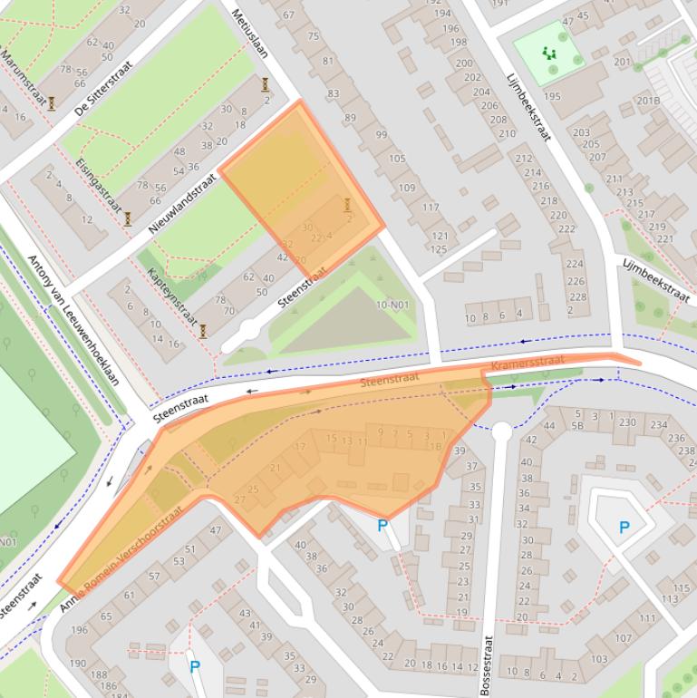 Kaart van postcodegebied 5612PE.