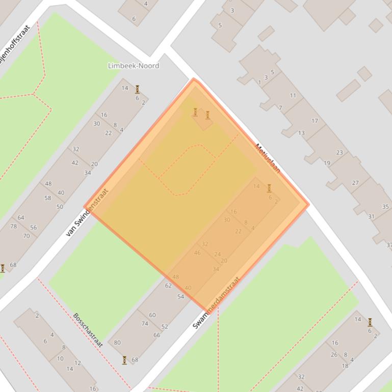 Kaart van postcodegebied 5612PS.