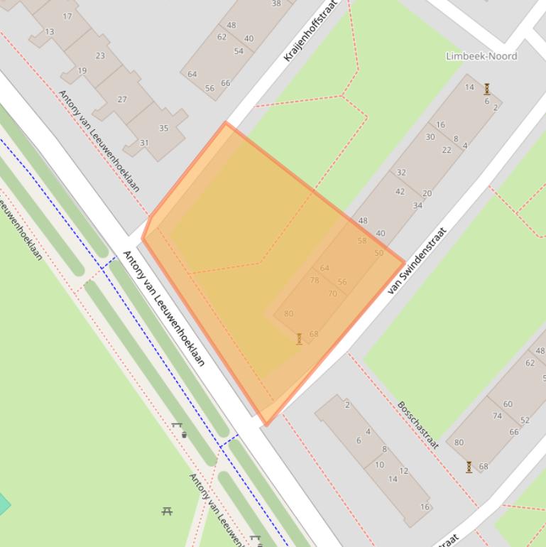 Kaart van postcodegebied 5612PW.