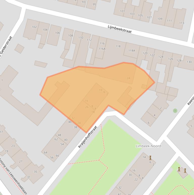 Kaart van postcodegebied 5612PX.