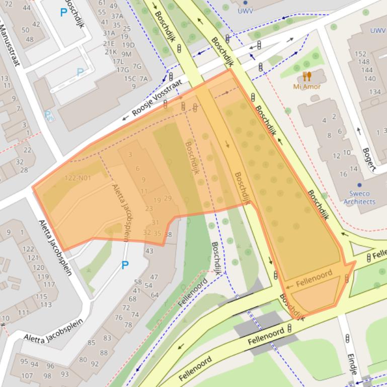 Kaart van postcodegebied 5612RC.