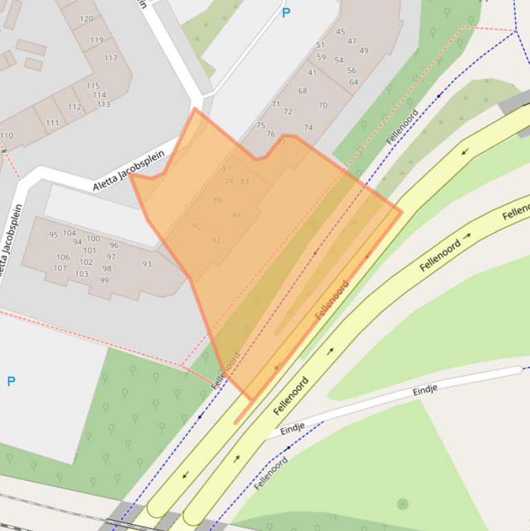 Kaart van postcodegebied 5612RG.