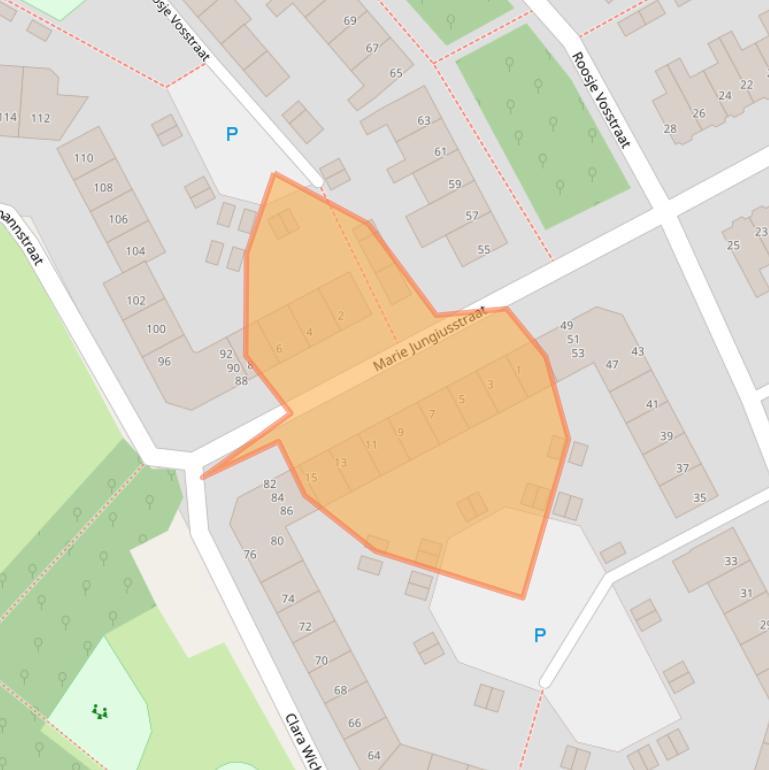 Kaart van postcodegebied 5612RL.