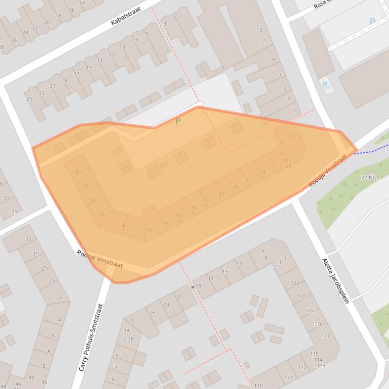 Kaart van postcodegebied 5612RW.