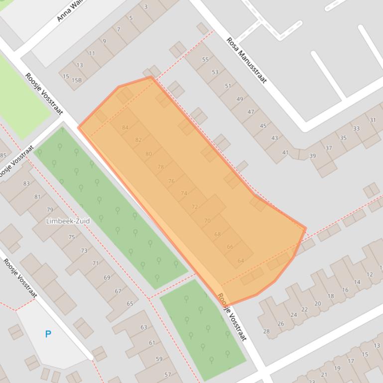 Kaart van postcodegebied 5612RX.