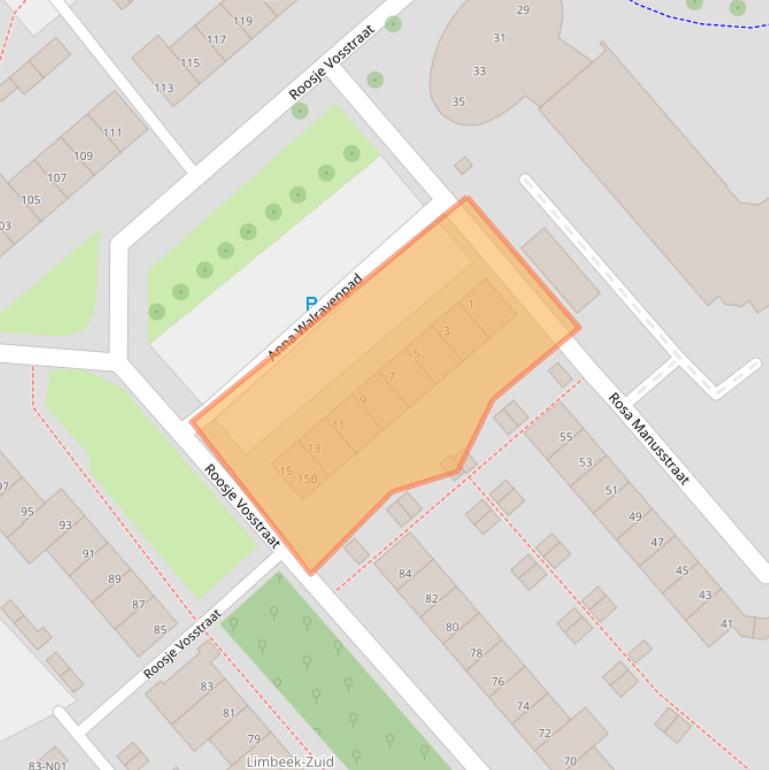 Kaart van postcodegebied 5612SJ.