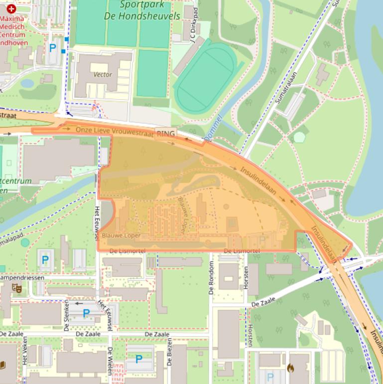 Kaart van postcodegebied 5612TA.