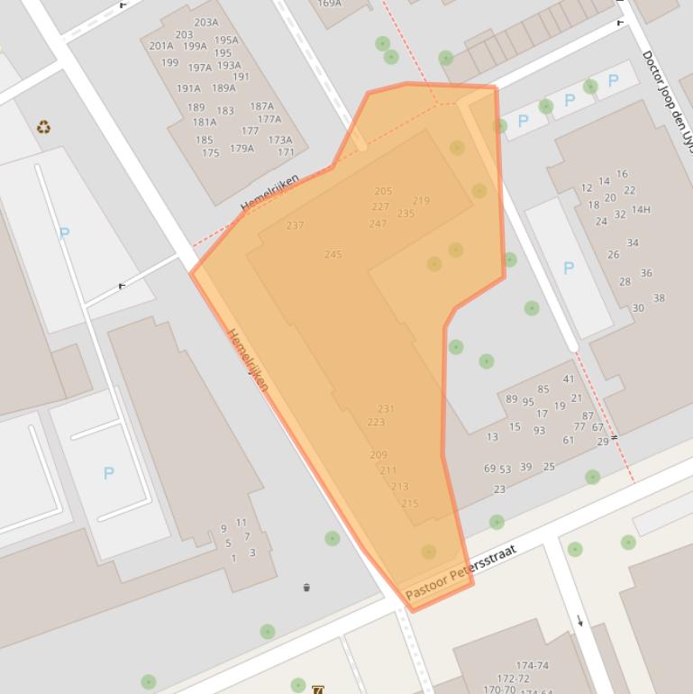 Kaart van postcodegebied 5612WP.