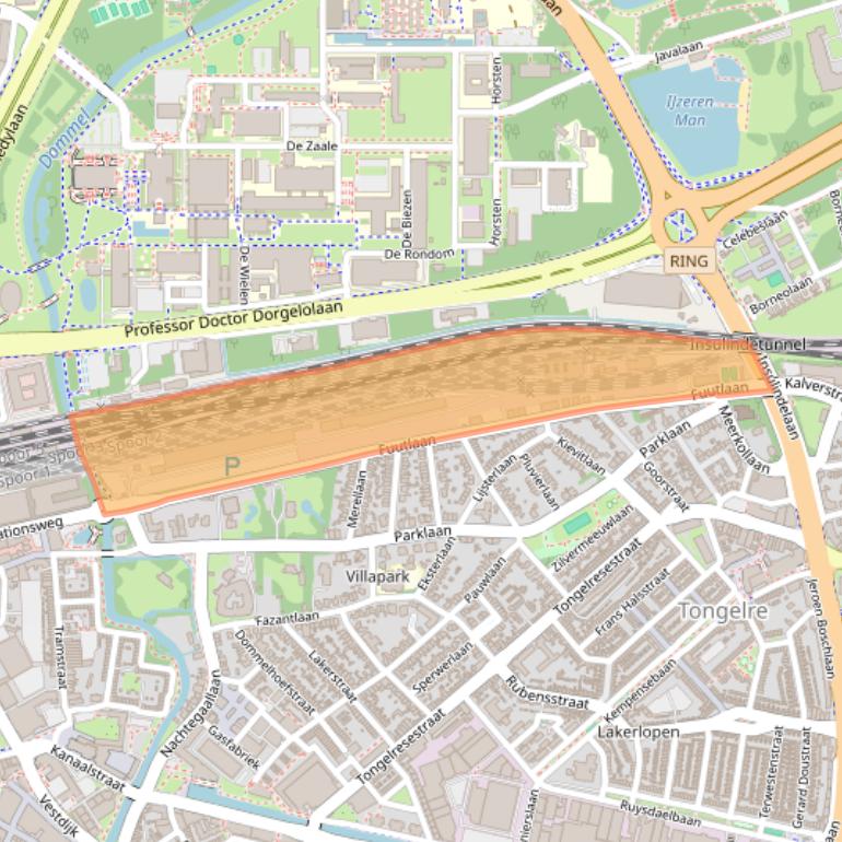 Kaart van postcodegebied 5613AB.