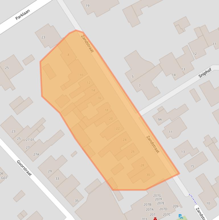 Kaart van postcodegebied 5613BP.