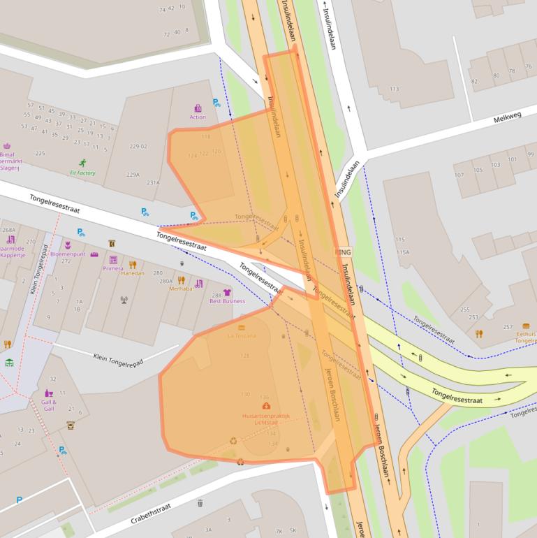 Kaart van postcodegebied 5613BT.
