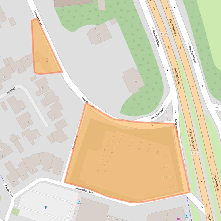 Kaart van postcodegebied 5613BW.