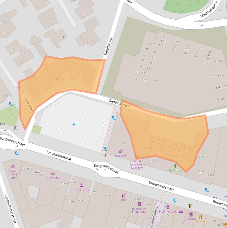 Kaart van postcodegebied 5613BX.