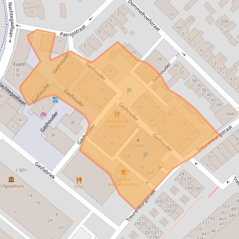 Kaart van postcodegebied 5613CR.