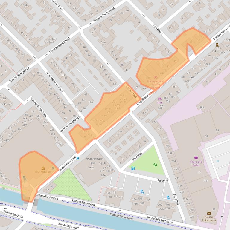 Kaart van postcodegebied 5613DA.