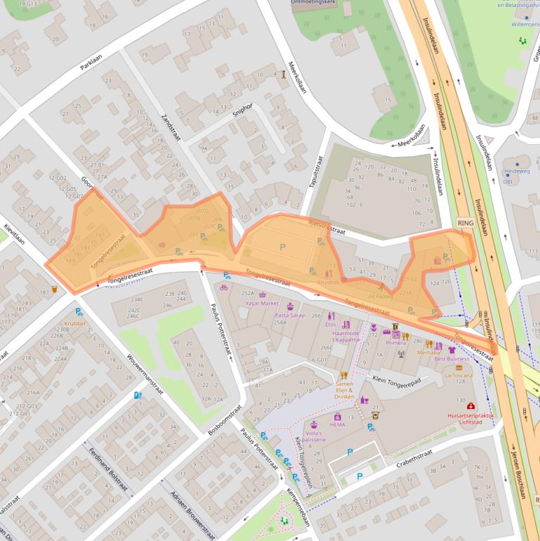 Kaart van postcodegebied 5613DG.